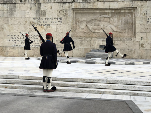 Changing of the Guard at the Monument of the Unknown Soldier, Athens