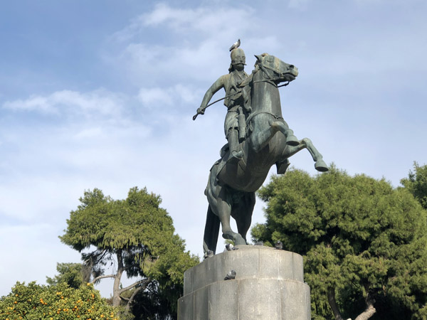 Statue of George Karaiskakis (1782-1827), leader of the Greek War of Independence