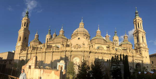 Panorama of the south faade of the Baslica de Nuestra Seora del Pilar, Zaragoza