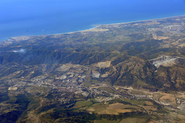 Coastal mountains and quarries east of Algiers