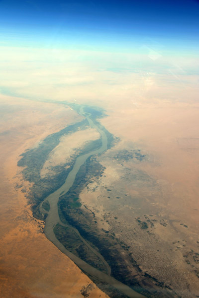 Nile River looking south at Old Dongala, Sudan