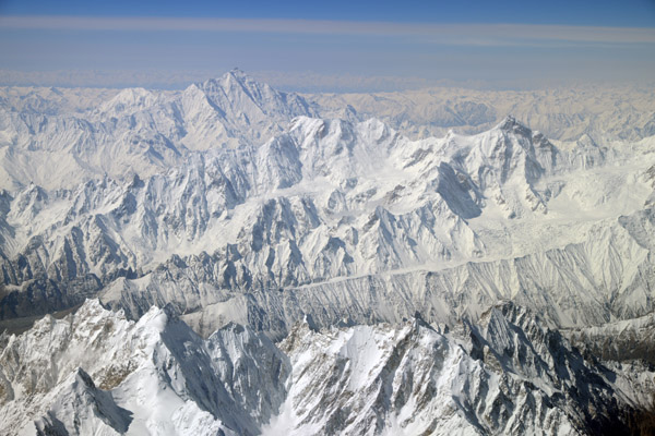 The Pasu Glacier and Shisparé Sar (7611m/24,970ft) at the far right 