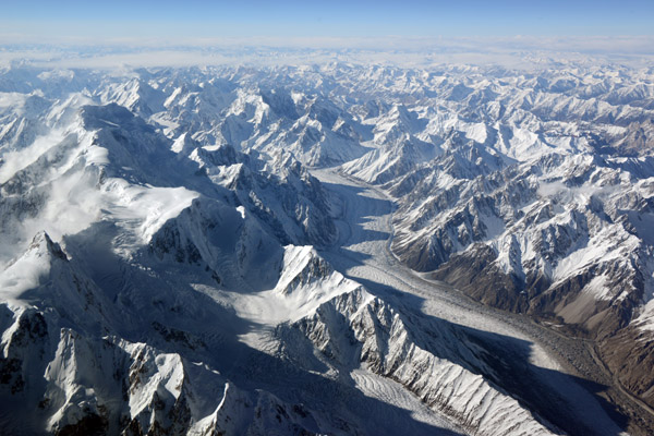 Batura Sar (7795m/25,574ft) on the far left with the Pasu Glacier, Pakistan