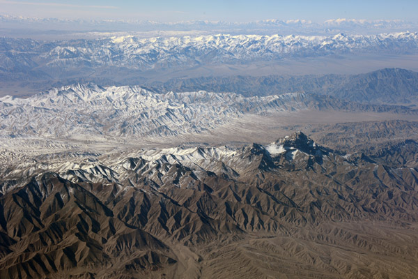 Looking south to the Tibetan Plateau from Gansu Province, China