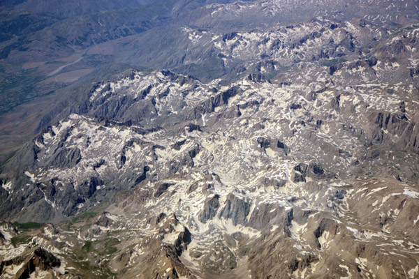 Lingering snows in June on the mountains of Erzincan Province, Turkey