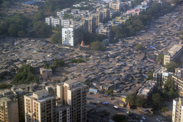 Mumbai slums north of the Andheri Ghatkopar Link Road, Mumbai, India
