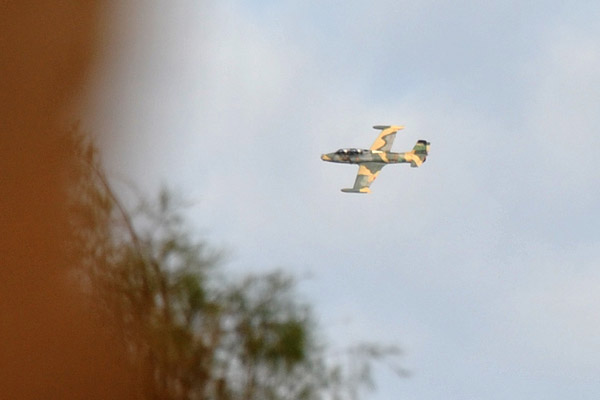 Libyan Air Force Soko G-2 Galeb over Leptis Magna, Libya