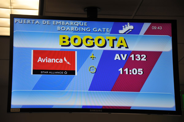 Avianca flight from Lima to Bogota
