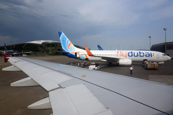 FlyDubai B737 (A6-FDM) at Baku Airport GYD