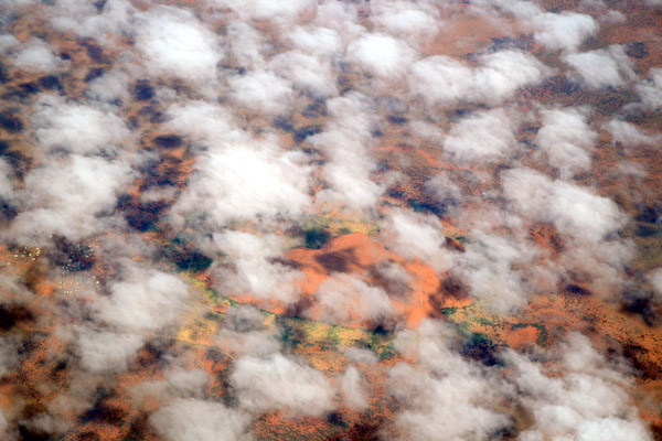 Ayer's Rock (Uluru) under cloud cover, Northern Territory
