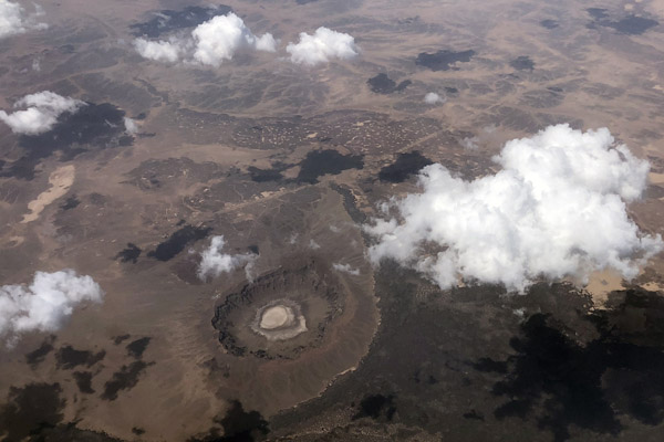 Volcanic crater in western Saudi Arabia