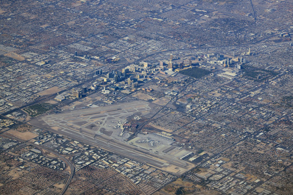McCarren International Airport and the Las Vegas Strip