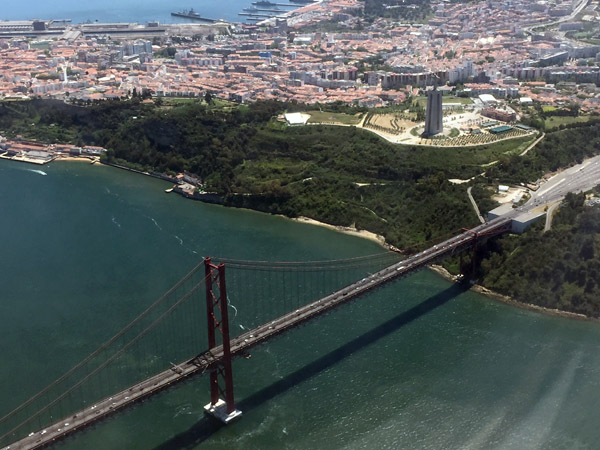 25 of April Bridge over the Tagus River, Lisbon, Portugal