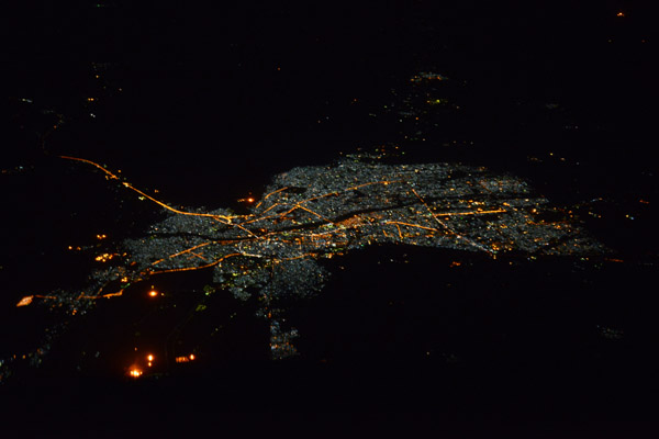 Kirkuk, Iraq, at night