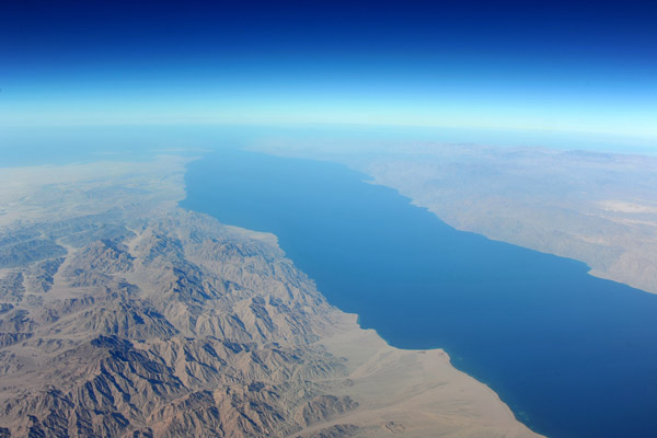 Was Klib and the Gulf of Aqaba looking south from the Saudi Arabian side