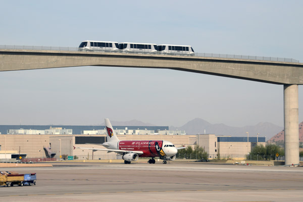 US Airways A319 Arizona Cardinals logojet (N837AW) at PHX