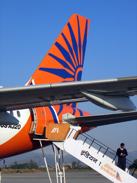 Indian Airlines A320 at KTM