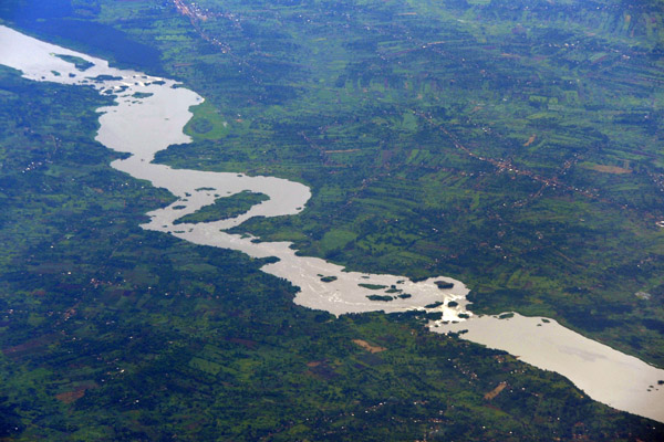 Rapids on the Uganda Nile north of Jinja