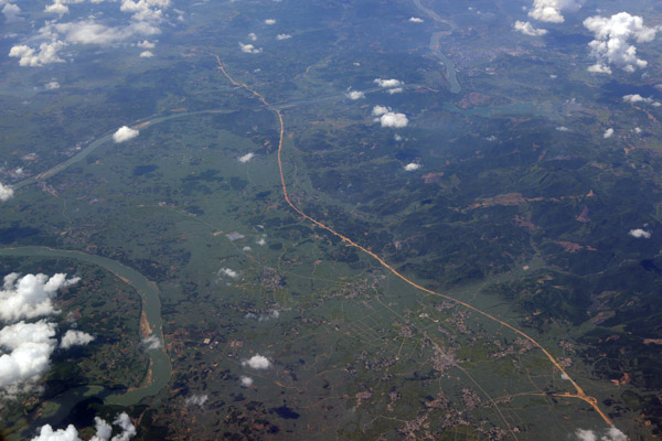 209 National Road under construction, Wuxuan County, Guangxi Province, China