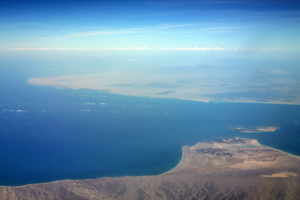 Bab-el-Mandeb Strait, the mouth of the Red Sea, between Yemen and Djibouti 