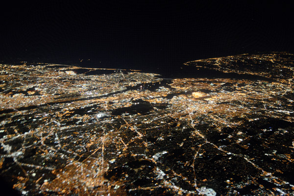 New York City and Northern New Jersey at night