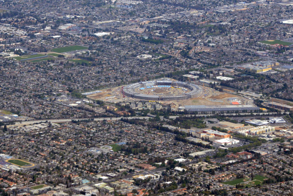 New Apple Campus under construction in 2016, Cupertino CA