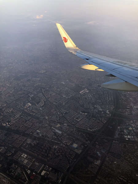 Flying over Shanghai