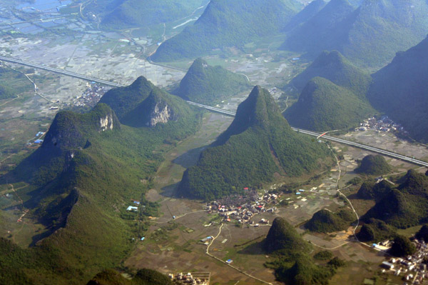 Karst landscape around Guilin, Guangxi Province, China