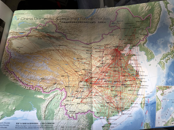 Air China 2019 domestic route map