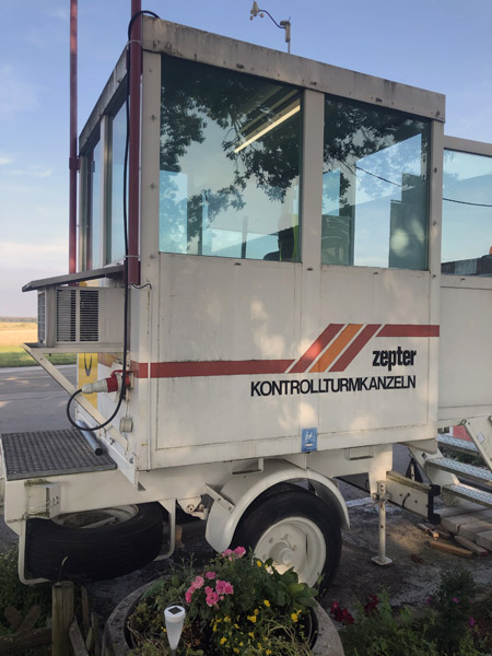 Tiny mobile control tower, Schleissheim Airport
