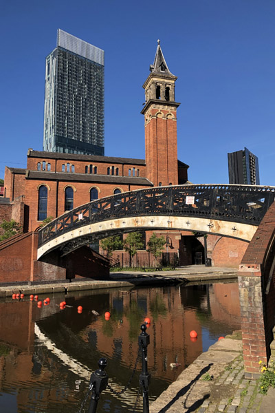 Deansgate-Castlefield with the Hilton Manchester