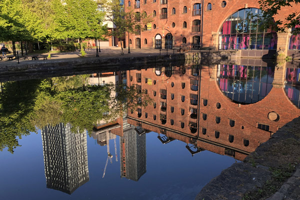 Reflection of Castle Quay, Middle Warehouse