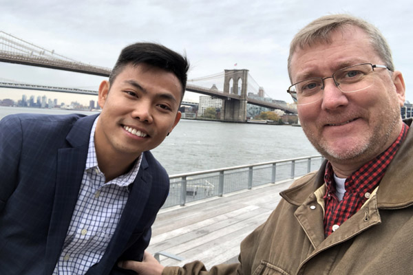 Me and Max with the Brooklyn Bridge