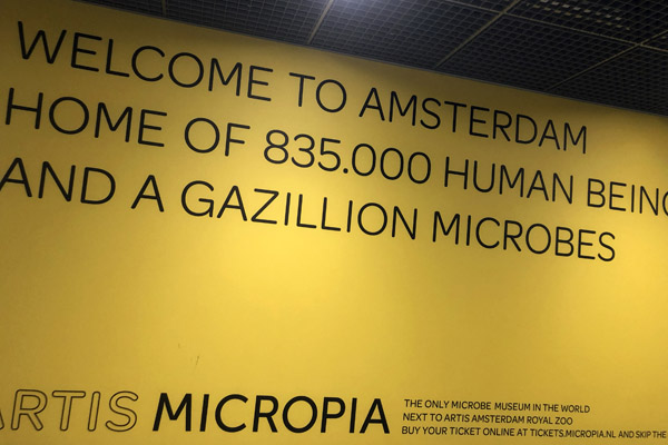 Welcome to Amsterdam - Home to 835.000 Human Beings and a Gazillion Microbes