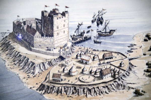 Artists's impression of the Middle Ward, Carrickfergus Castle