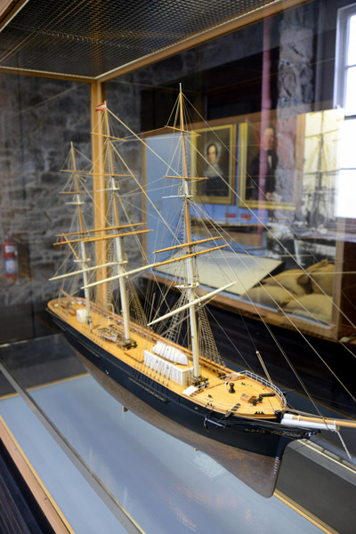 Model of the Guernsey fully-rigged ship Golden Spur
