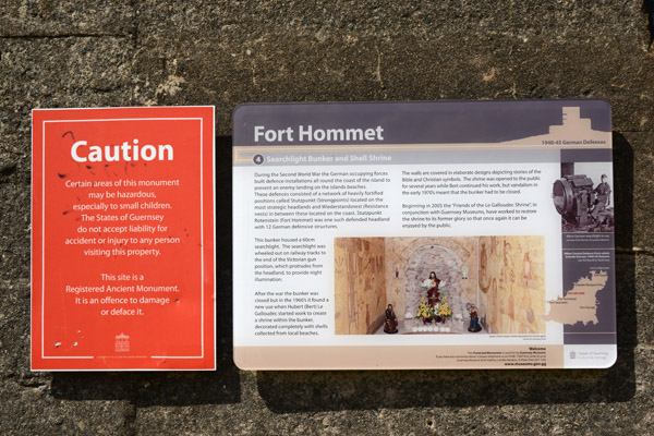 Information about Fort Hommet, Guernsey