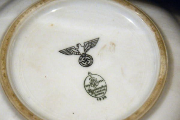 Backside of a Nazi dish, made in Germany 1938