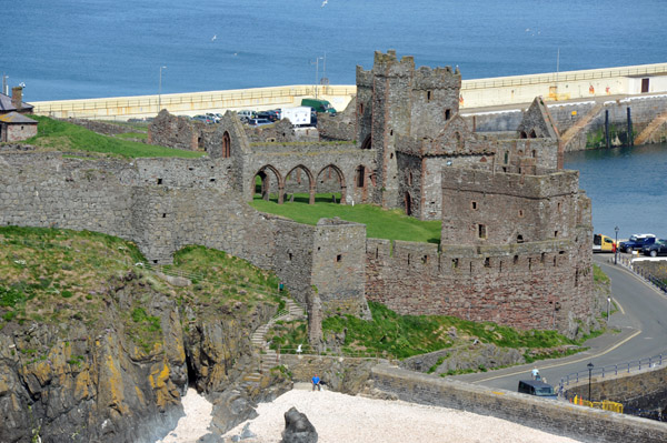 Peel Castle from the start of the climb up St. Patrick's Hill