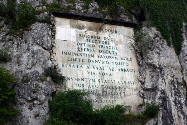 Charles Theodore, Elector of Bavaria 1777-1799, inscription in Bad Abbach