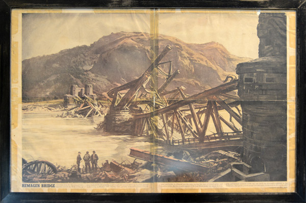 The Ludendorff Bridge after its collapse on 17 March 1945