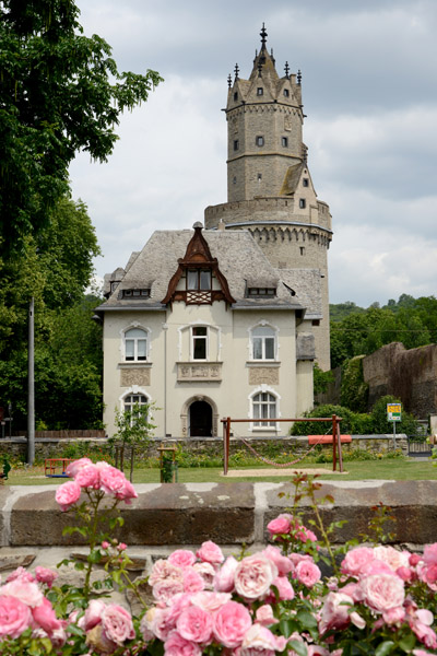 Runder Turm rising behind a lovely villa