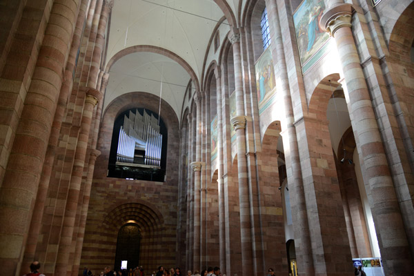 Interior, west end with organ, Speyer Cathedral