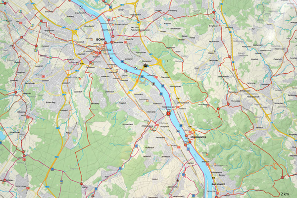 Cycling Map, Bonn-Knigswinter