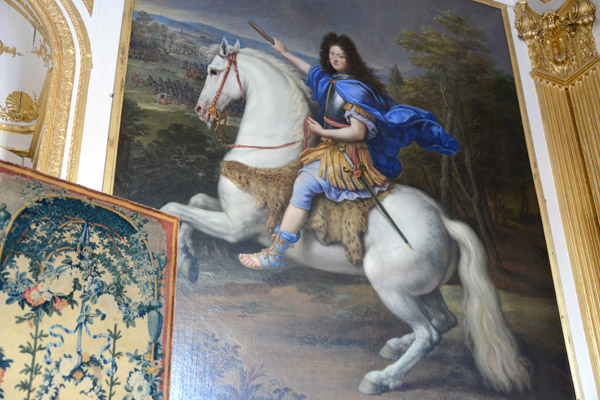 Equestrian portrait of a young King Louis XIV