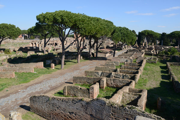 Decumanus Maximus from the Terme dei Sette Sapienti, Ostia Antica