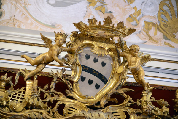 Barbarigo family coat-of-arms, Throne Room, Ca' Rezzonico