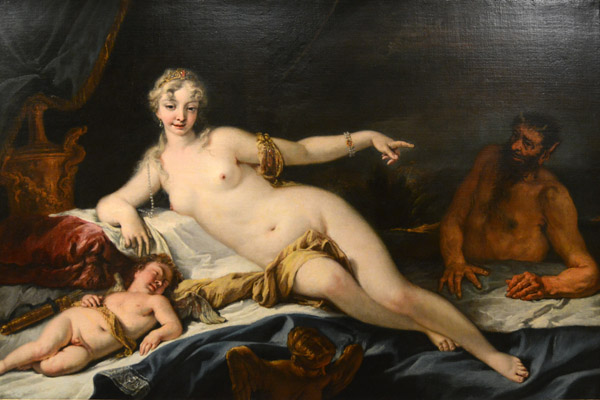 Venere con satiro e cupido - Venus with Satyr and Cupid, Sebastiano Ricci (1659-1734)