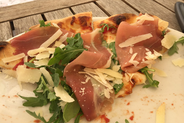 An odd Austrian-Italian fusion pizza, Bruneck