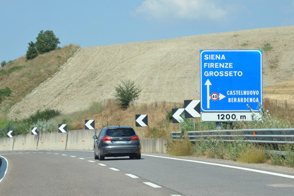 Driving from Arezzo to Siena